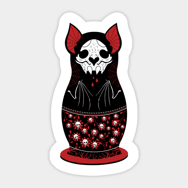 Bat Nesting Doll Sticker by synthetic goat